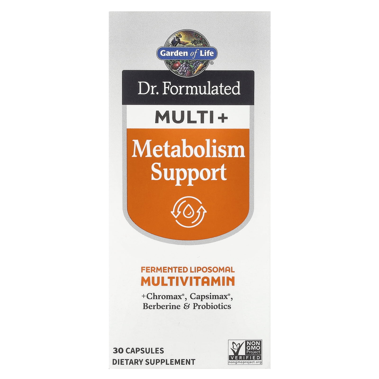 Garden of Life Dr. Formulated Multi+, Metabolism Support, 30 Capsules