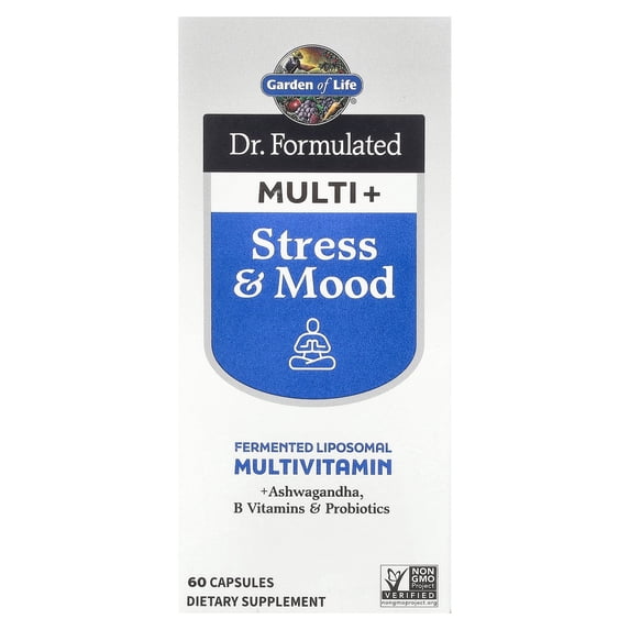 Garden of Life Dr. Formulated Multi+, Stress & Mood, 60 Capsules