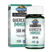 Garden of Life Quercetin Once Daily Immune System Support Supplement with Vitamin C, D & Probiotics   Dr Formulated   Immune Health, Respiratory Health, Skin Health, Gluten Free, Non GMO   30 Tablets