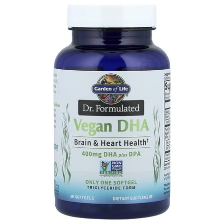 Garden of Life Dr. Formulated Vegan DHA Plus DPA, 30 Softgels