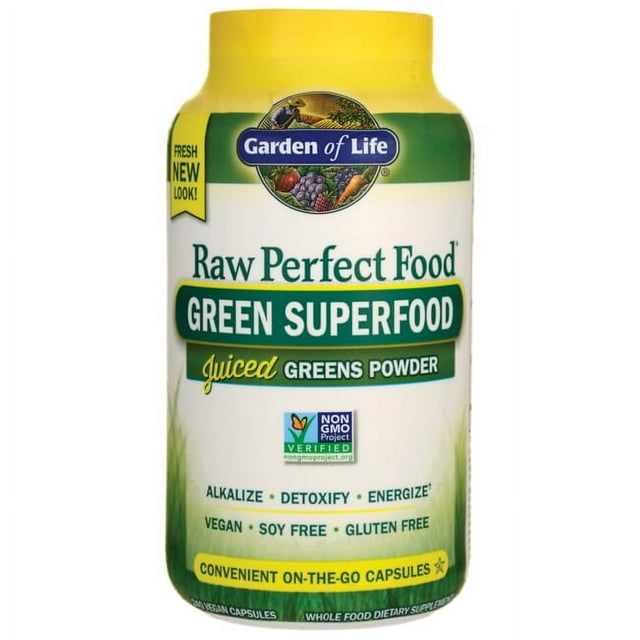 Garden of Life Raw Perfect Food Green Superfood 240 Veg Caps