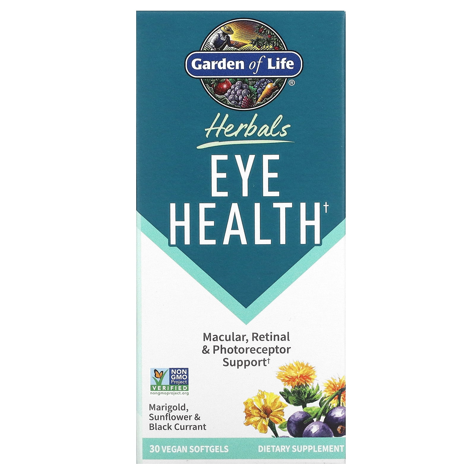 Garden of Life Herbals, Eye Health, Berry, 30 Vegan Softgels