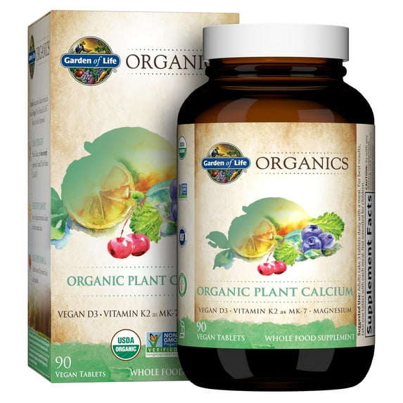 Garden of Life Organics Plant Calcium, 30 Tablets