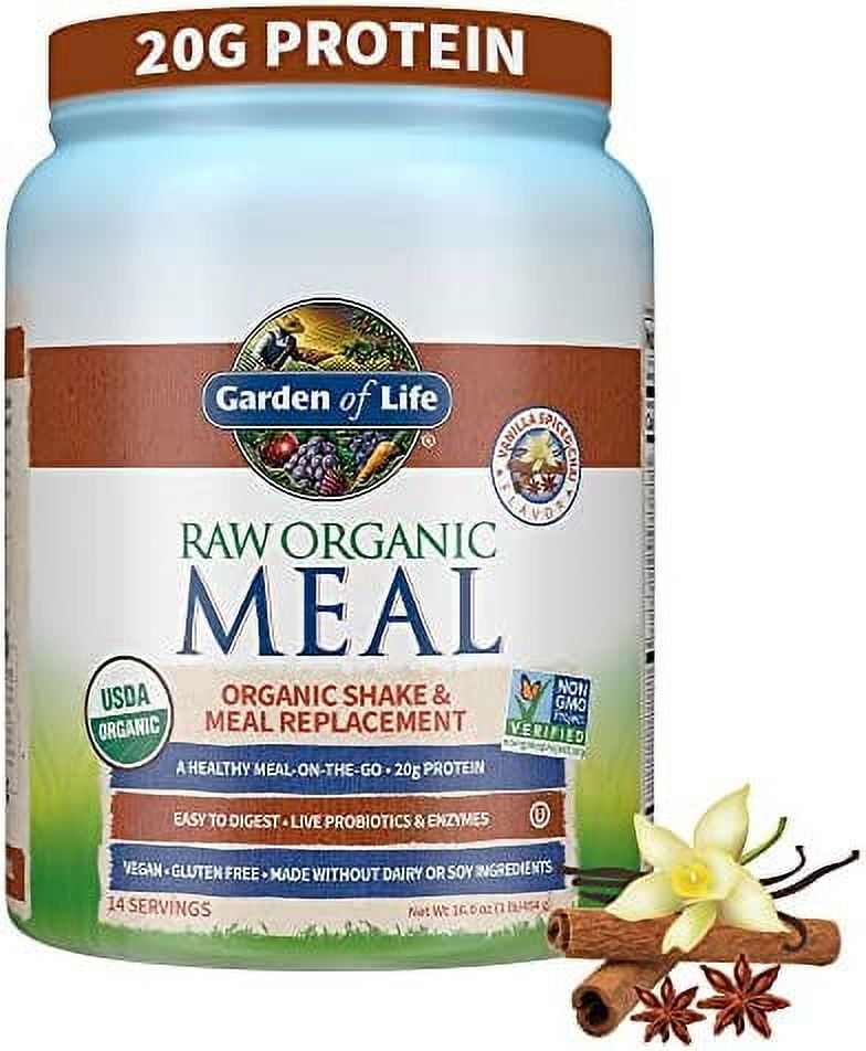 Garden of Life Meal Replacement Vanilla Chai Powder, 14 Servings