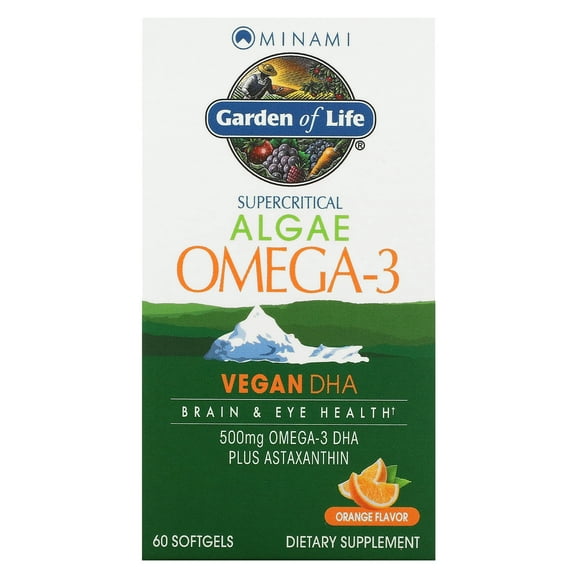 Garden of Life Minami Algae Omega-3 Softgels, 500 Mg, 60 Ct