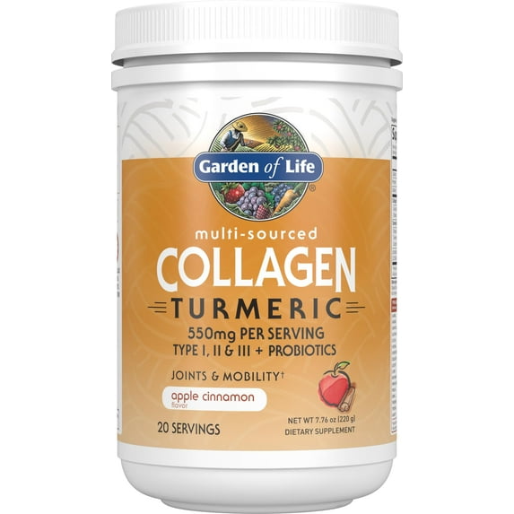 Garden of Life Multi Sourced Collagen Turmeric Apple Cinnamon 220g POWDER