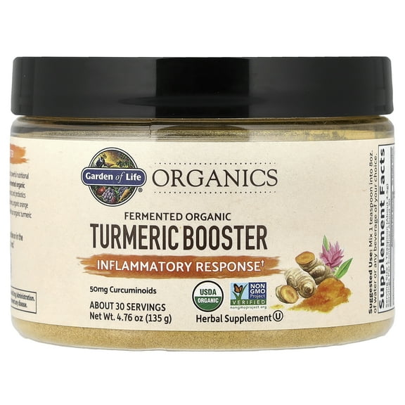Garden of Life Organics, Fermented Organic Turmeric Boost, Inflammatory Response, 4.76 oz (135 g)