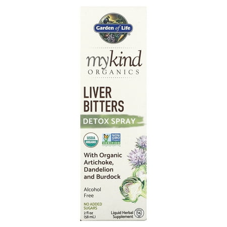Garden of Life MyKind Organics, Liver Bitters Detox Spray, Alcohol Free, 2 fl oz (58 ml)