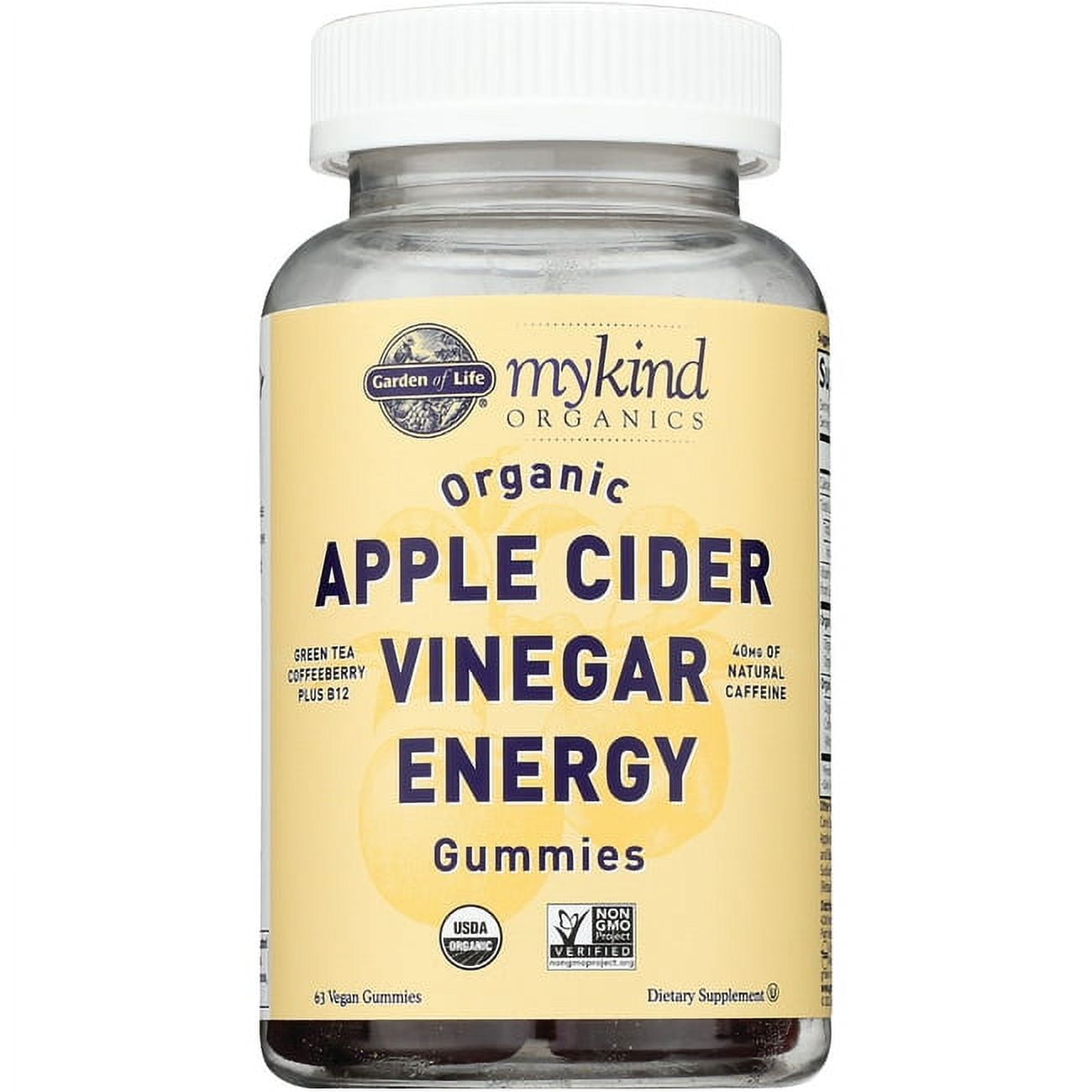 Garden of Life Mykind Organics Apple Cider Vinegar Energy Gummies 63