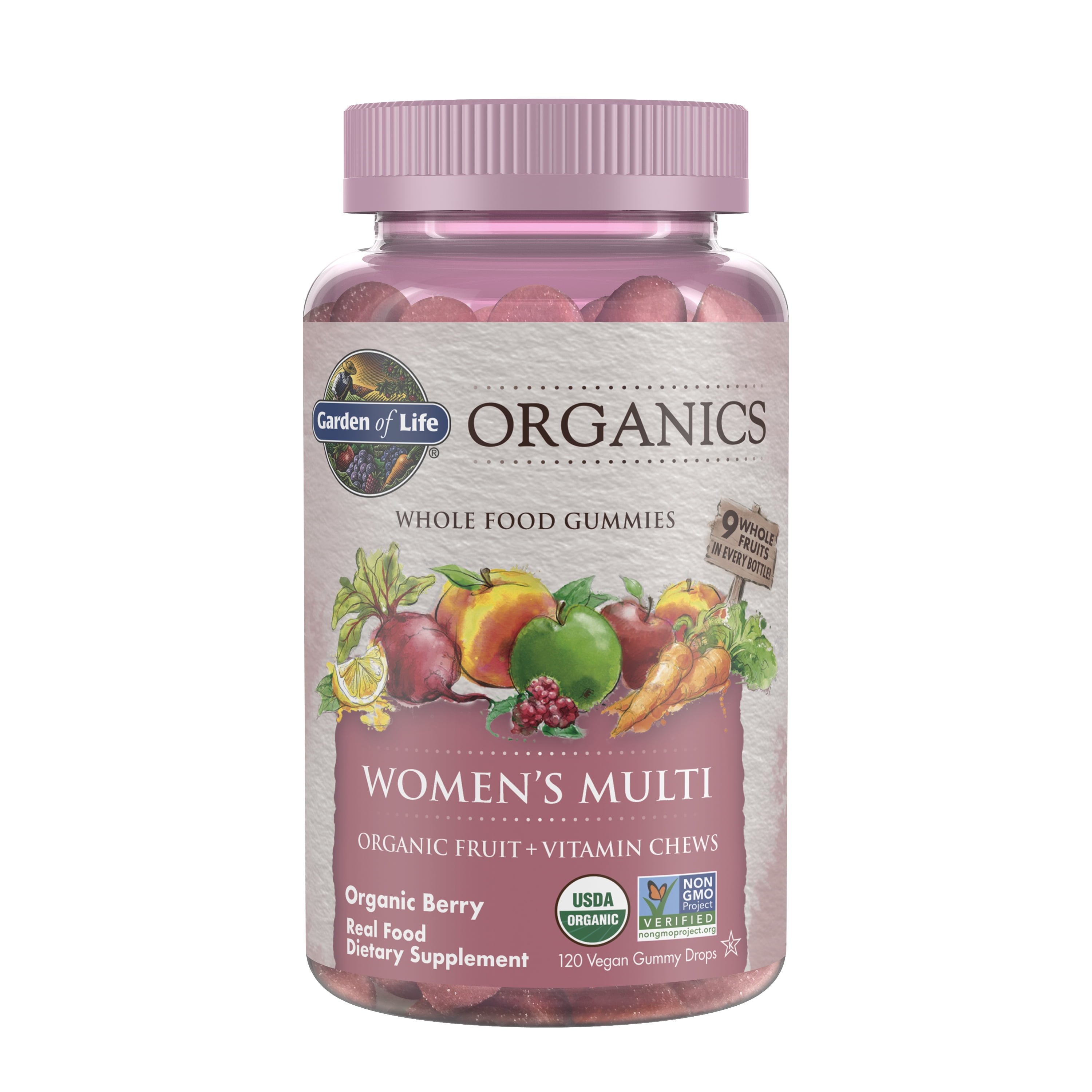 Garden of Life Mykind Organics Women's Multivitamin Gummies, Berry