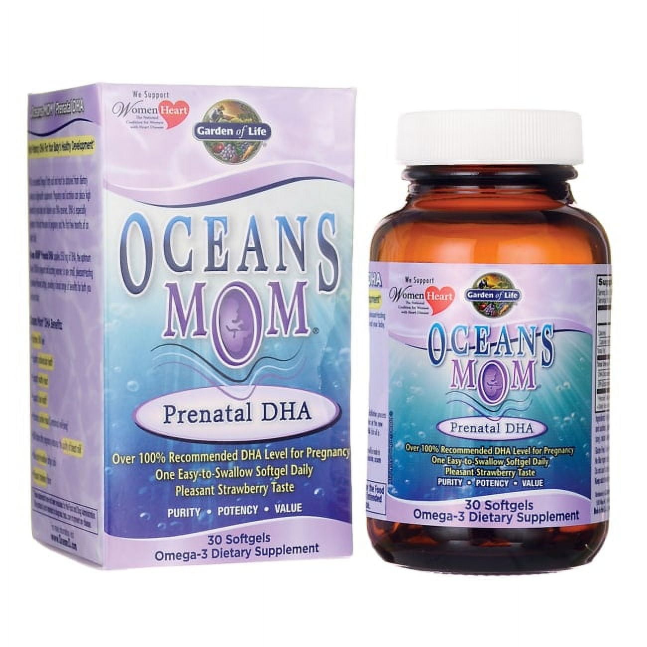 Garden of Life Oceans Mom Prenatal DHA 350mg, 30 Softgels