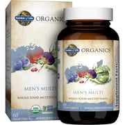 Garden of Life Organics Mens Multi, Whole Food Multivitamin, 60 Tablets