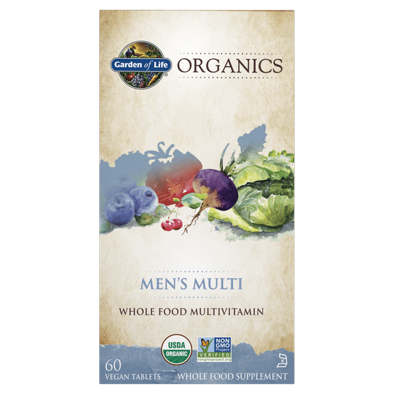 Garden of Life Organics Men's Multi Vegan Tablets, 60 Ct