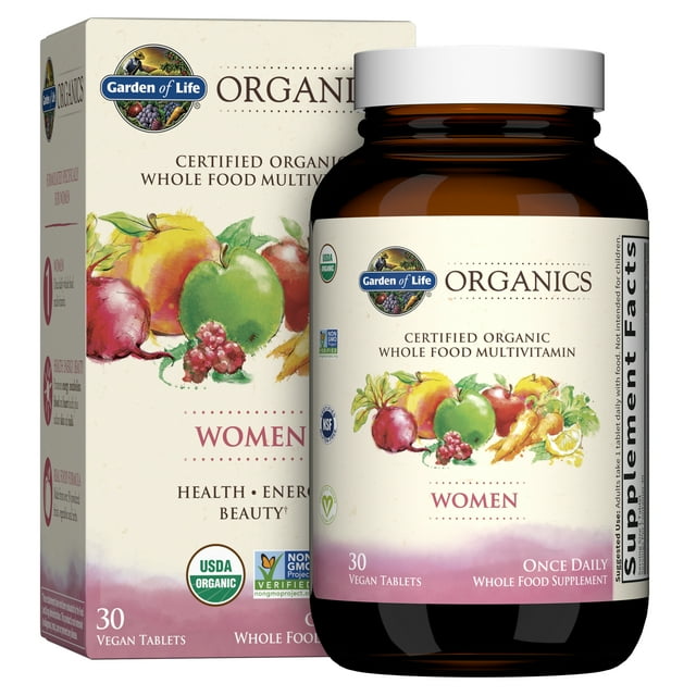 Garden of Life Organics Women's Once Daily Multi, whole food multi for