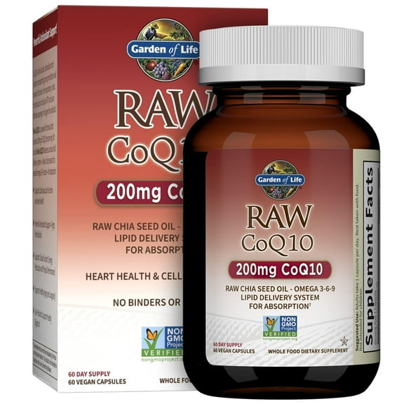 Garden of Life Raw CoQ10, 60 Capsules