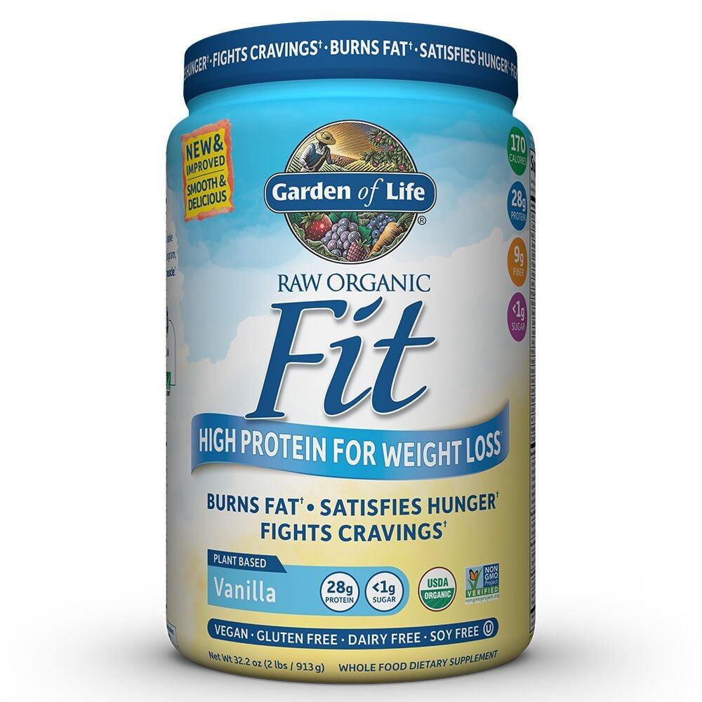Garden of Life Raw Organic Fit Protein Powder, Vanilla, 20 Servings