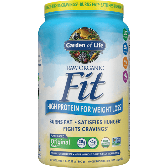 Garden of Life Raw Organic Fit Protein Powder, Original, 28g Protein, 1.9lb, 30.1oz