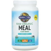 Garden of Life Raw Organic Meal Replacement Shake Powder, Lightly Sweet, 20g Protein, 2.3lb, 36.6oz