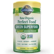 Garden of Life Raw Organic Perfect Food Green Superfood Juiced Greens Powder - Alkalize, Detoxify and Energize - Original, no stevia, 30 Servings