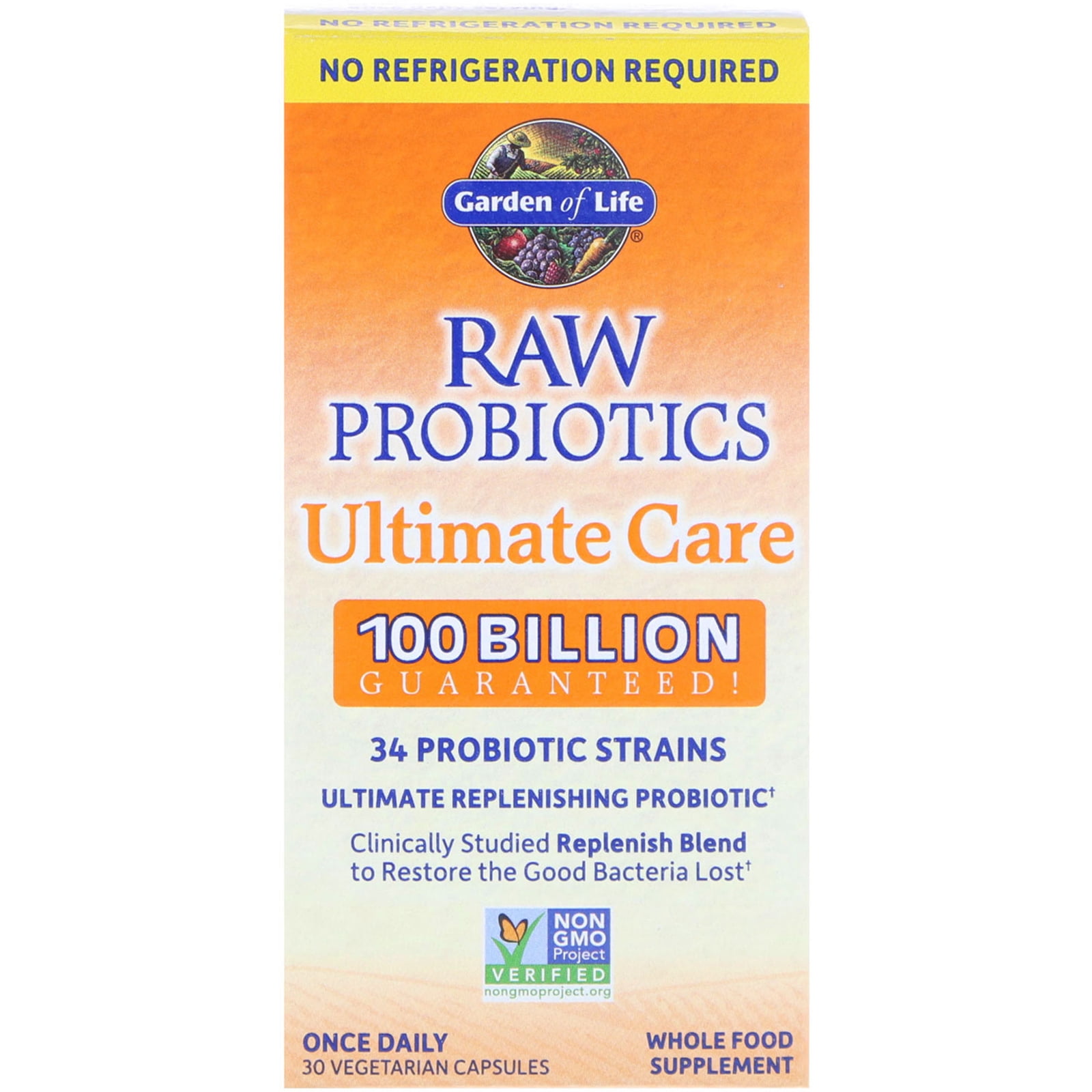Garden of Life Raw Probiotics Ultimate Care, 30 Capsules