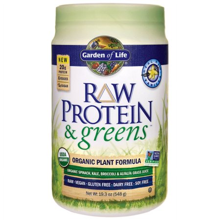 Garden of Life Raw Protein & Greens Powder, Vanilla, 20g Protein, 1.2lb, 19.3oz