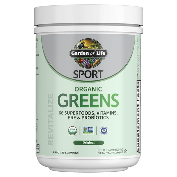 Garden of Life Sport Organic Greens, Unflavored, 30 Servings