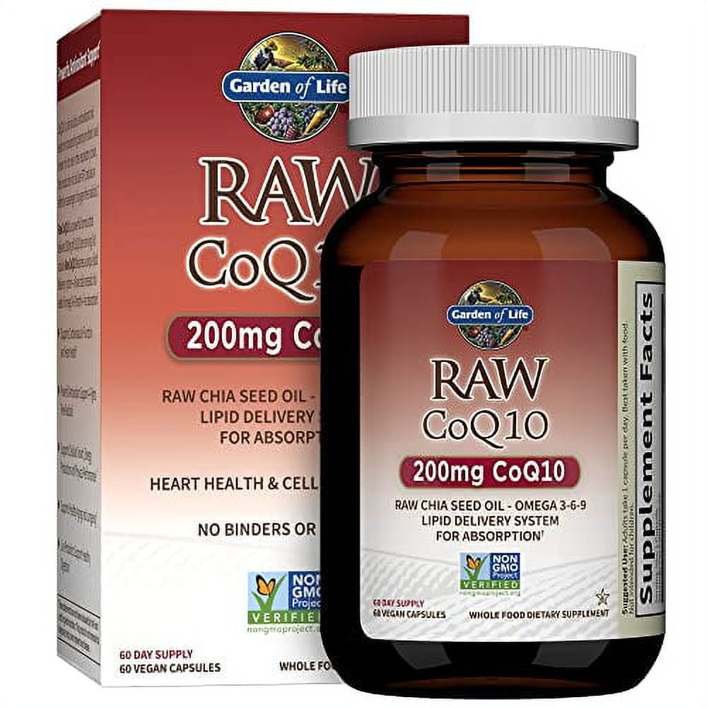 Garden of Life Vegetarian Omega 3 6 9 Supplement Raw CoQ10 Chia Seed