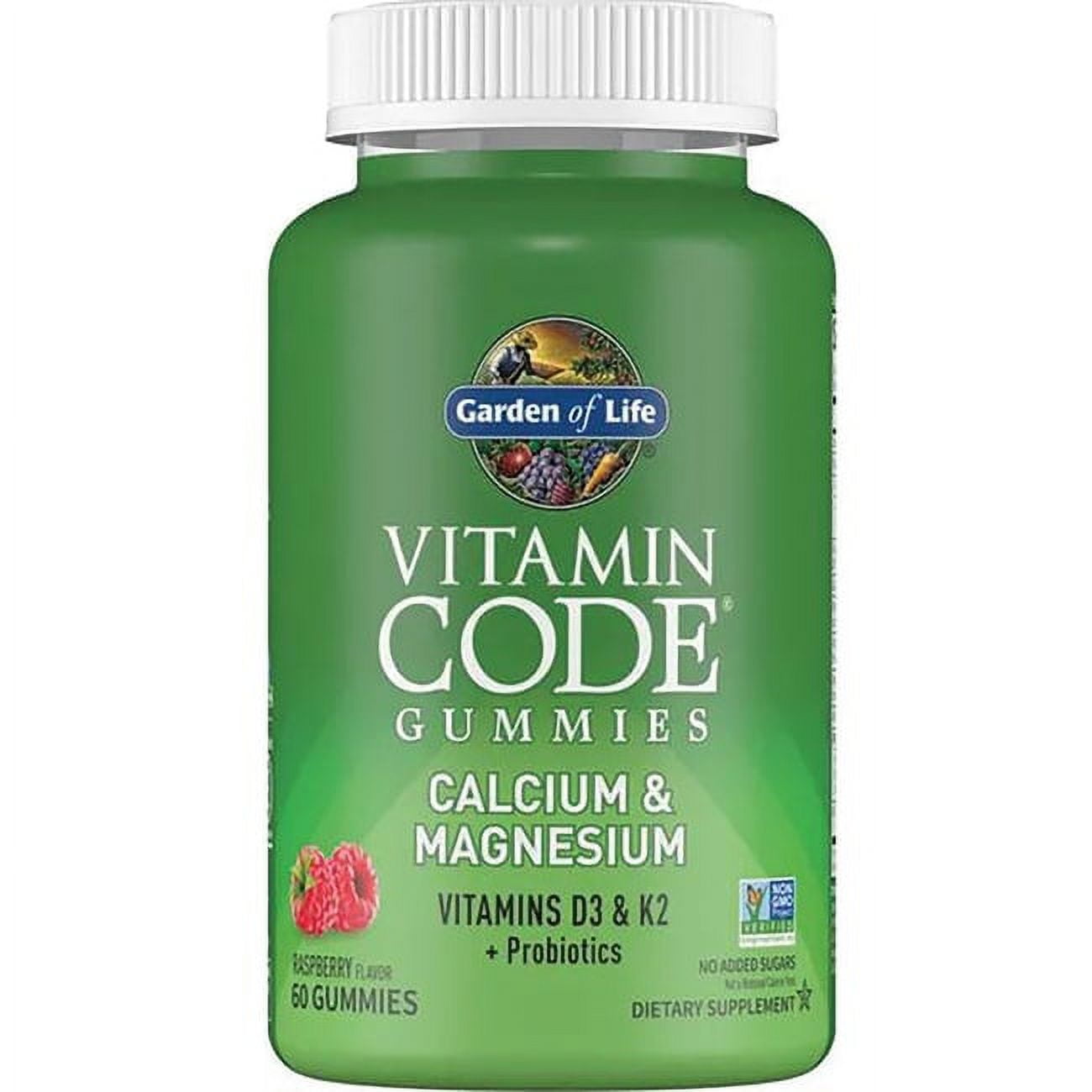 Garden of Life Vitamin Code Gummies, Calcium & Magnesium, Raspberry, 60 ...