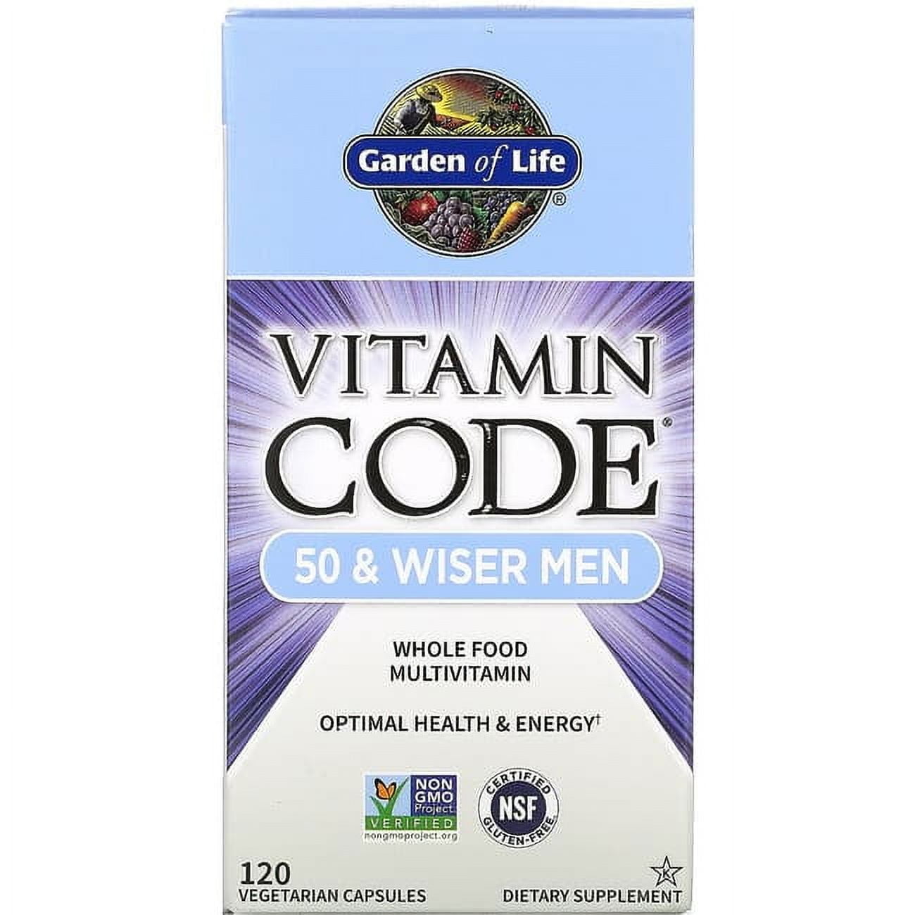 Garden of Life Vitamin Code 50 & Wiser Men 120 Veg Caps