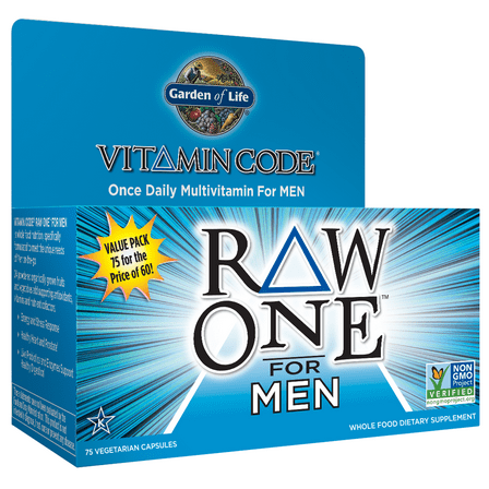 Garden of Life Vitamin Code Raw One for Men 75 Capsules