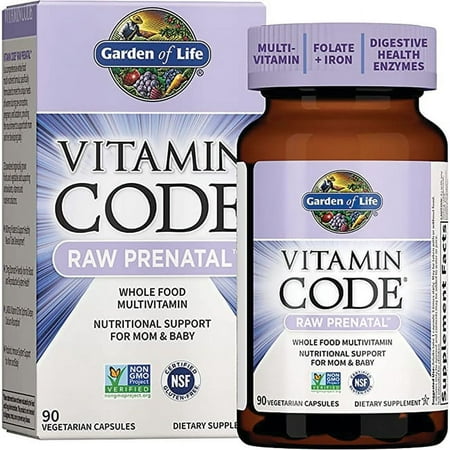 Garden of Life Vitamin Code Raw Prenatal, 90 Capsules