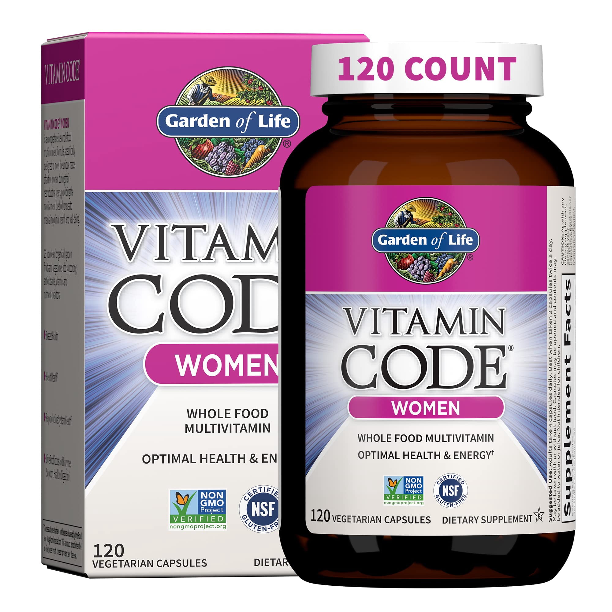 Garden of Life Vitamin Code Women, 120 Vegetarian Capsules