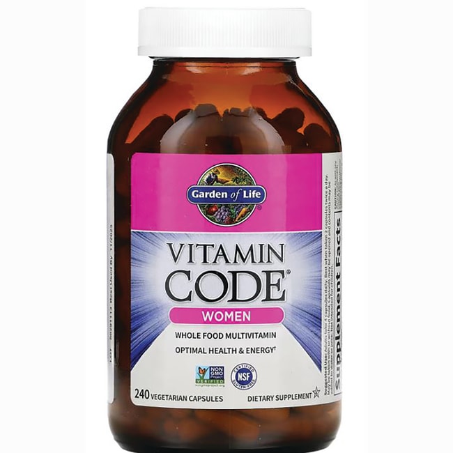Garden of Life Vitamin Code 50 & Wiser Women's Multi, 240 Capsules