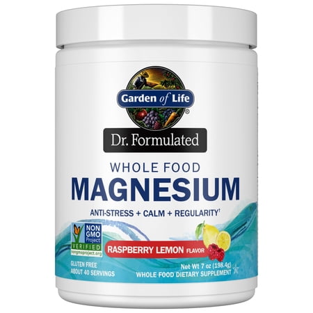 Garden of Life Dr. Formulated Whole Food Magnesium, Raspberry Lemon, 7 oz