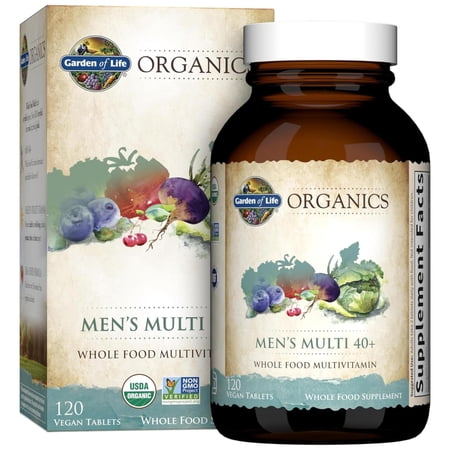 Garden of Life Organics Men's Multi 40+, 120 Tablets