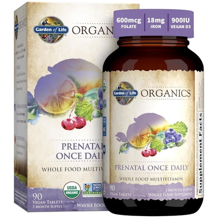 Garden of Life Organics Prenatal Once Daily, 90 Tablets