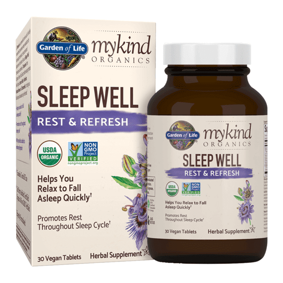 Garden of Life mykind Organics Sleep Well Rest & Refresh 30 Vegan Tabs