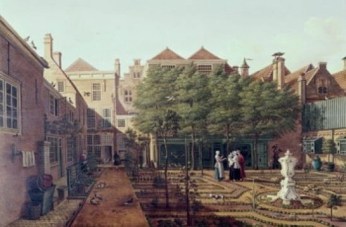 Garden of a Townhouse in the Hague Paulus Constantijn la Fargue (ca1732-1782Dutch) Canvas Art - Paulus Constantijn la Fargue (24 x 36)