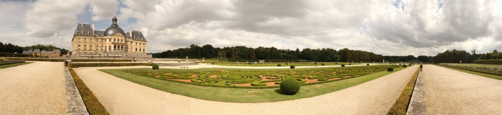 Garden of a castle Chateau De Vaux-Le-Vicomte Maincy Seine-Et-MarneIle-de-France France Canvas Art - Panoramic Images (36 x 12)