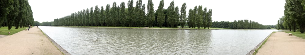 Garden of a castle Chateau Gardens ParisIle-de-France France Canvas Art - Panoramic Images (22 x 4)