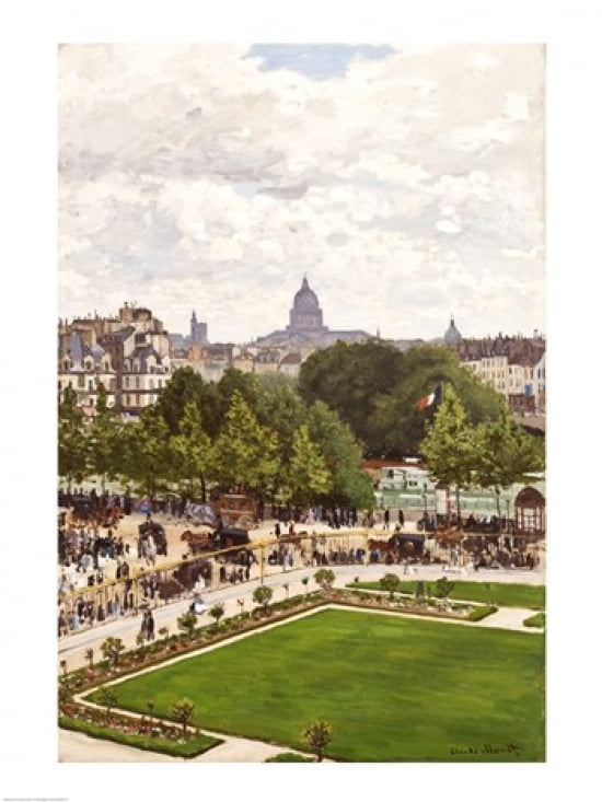 Garden of the Princess Louvre 1867 Canvas Art - Claude Monet (18 x 24)