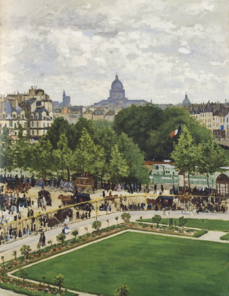 Garden of the Princess Louvre 1867 Canvas Art - Claude Monet (18 x 24)