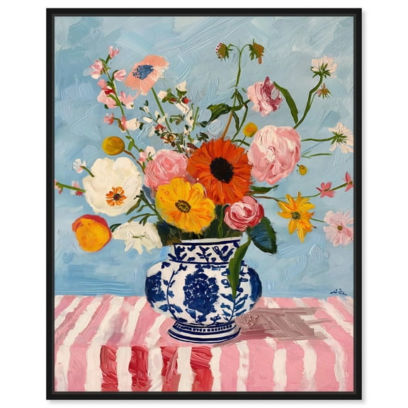 Garden on Display Canvas Trendy Art Prints by Art Remedy, Black Frame, 16" x 20"