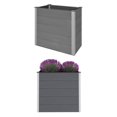 Garden raised bed WPC 100 x 50 x 91 cm grey