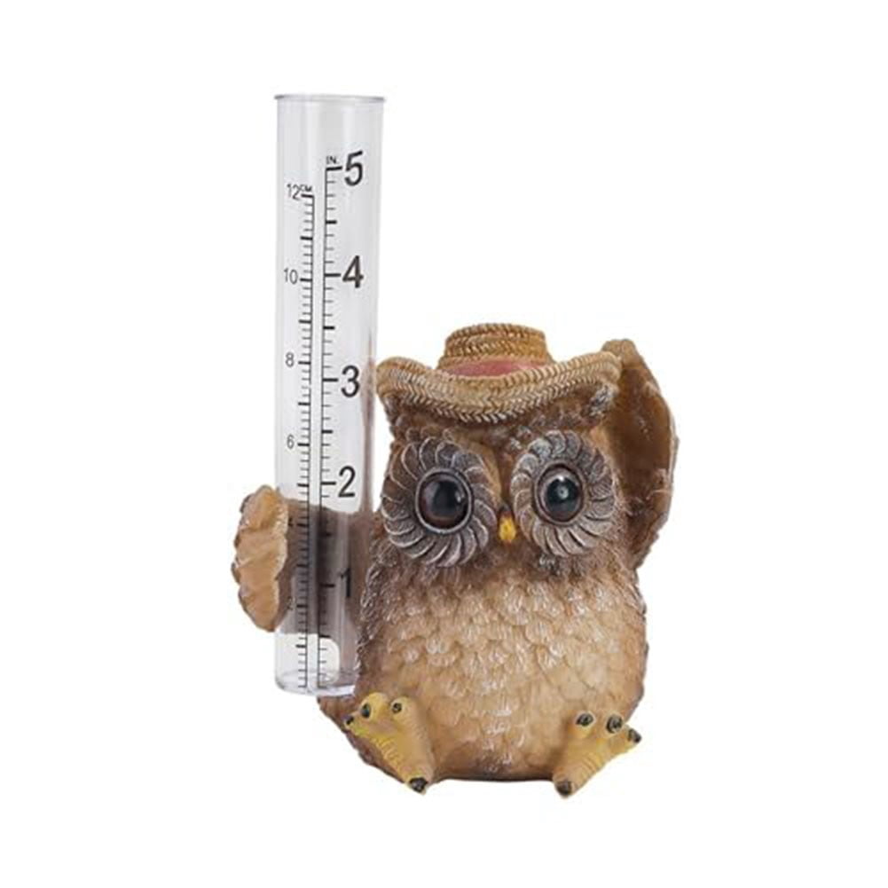 Garden resin rain gauge anti-deformation stable owl garden decoration