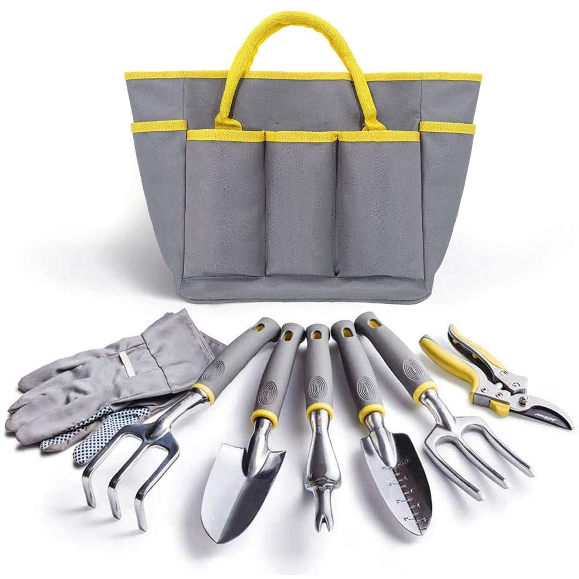 Garden 8PCS Tools Set Heavy Duty Garden Tool Kit with Outdoor Hand Tool Tote Bag
