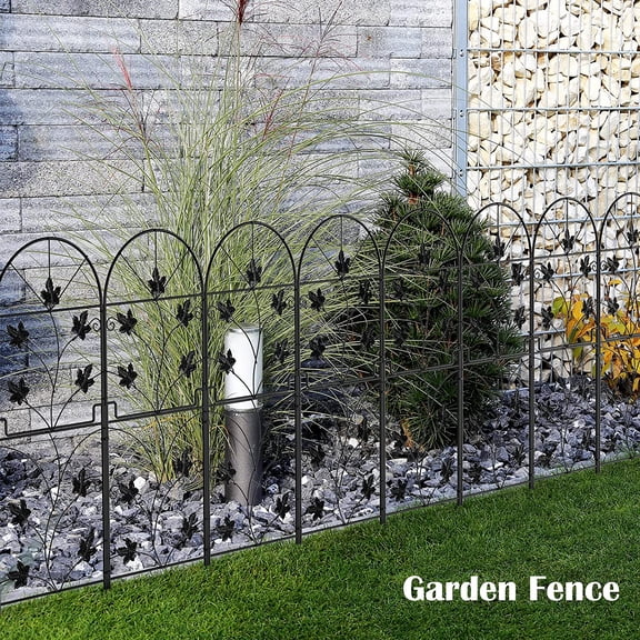 GardenGuard Rustproof Easy Install Metal Dog Barrier Fence, 10' x 24"