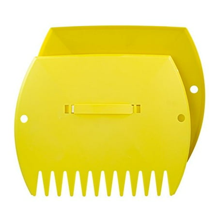 GardenHOME Garden and Yard Leaf Scoops/Hand Rakes with Adjustable Handles - Large Sized Multi-use for Leaves, Lawn and Trash Pick-Up (1 Pair - 2 Leaf Scoops)