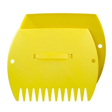 GardenHOME Garden and Yard Leaf Scoops/Hand Rakes with Adjustable Handles - Large Sized Multi-use for Leaves, Lawn and Trash Pick-Up (1 Pair - 2 Leaf Scoops)