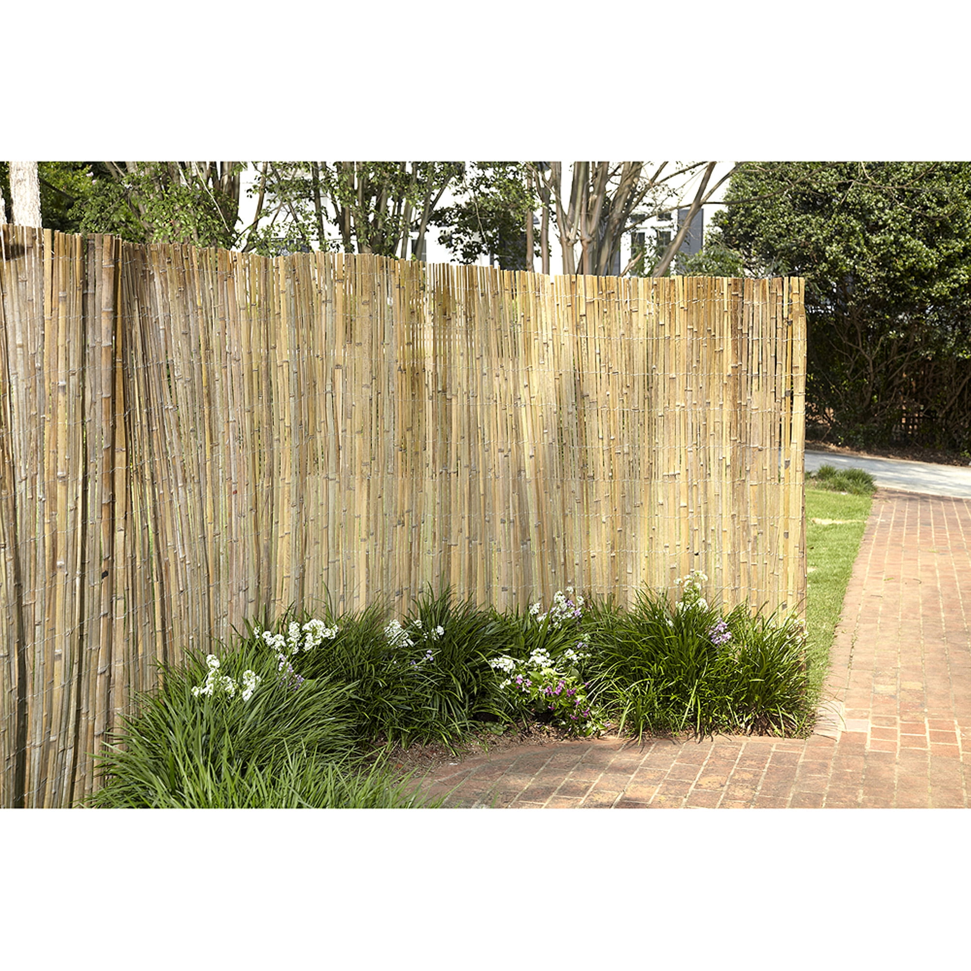 GardenPath 1/2" OP Brown Natural Bamboo Fence in-a-bag, 6'Hx15'L